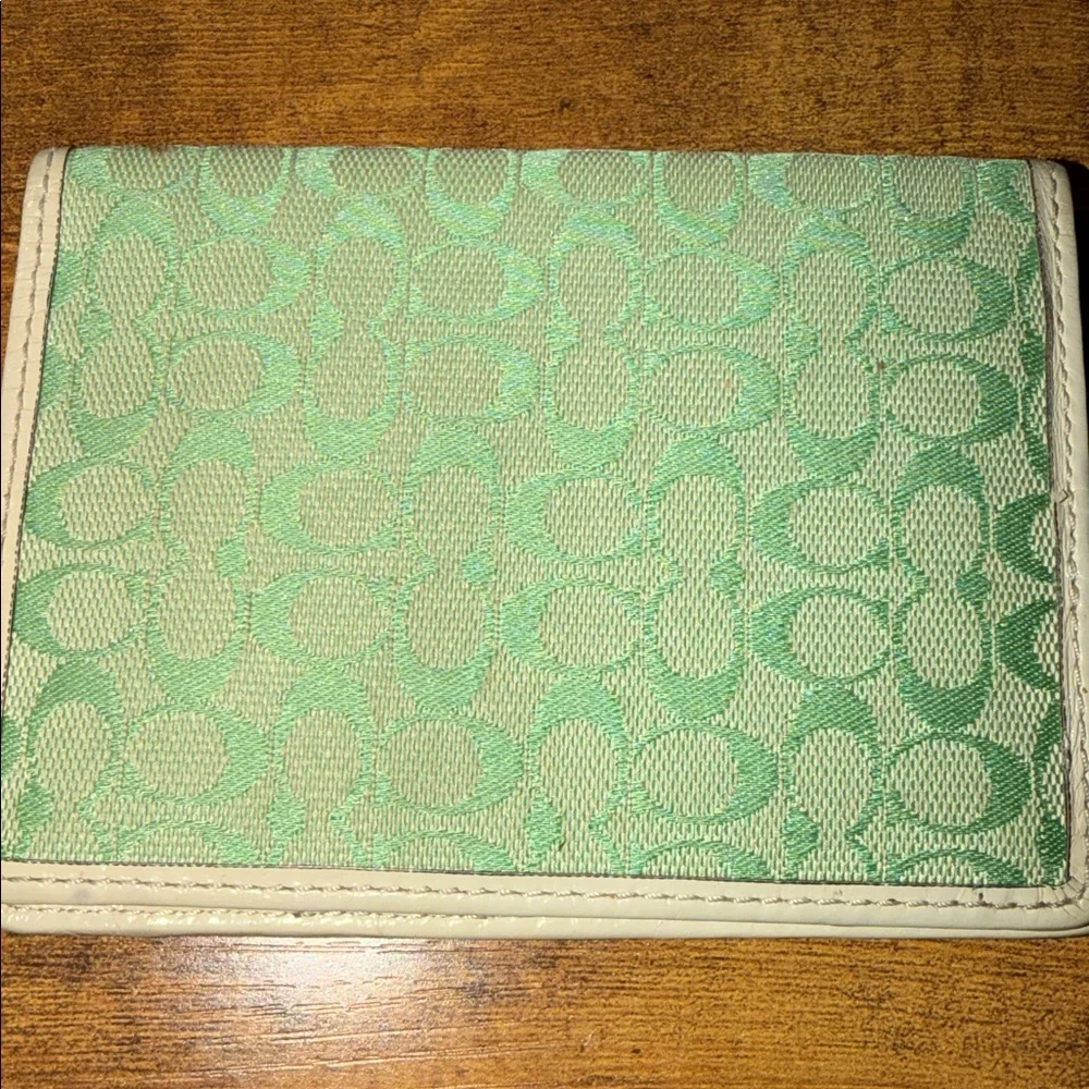 Green Patterned Passport Holder - Picture 3 of 4